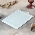 Блюдо стеклянное сервировочное Magistro «Мрамор», 26,5×17,5×2 см, цвет белый - Фото 3