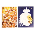 Аппликации геометрическими наклейками «Великолепный лев» 21х29.7см - Фото 3