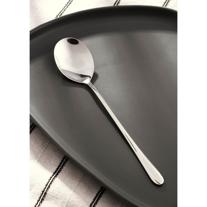 Ложка столовая из нержавеющей стали Magistro Elegance, длина 20,5 см, на подвесе, толщина 2 мм, цвет серебряный - Фото 1