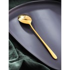 Ложка столовая Magistro Elegance, длина 21 см, толщина 2 мм, нержавеющая сталь, золотистая - Фото 2