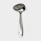 Ложка для соуса из нержавеющей стали Доляна Everyday, 50 мл, 26.5×10 см, толщина 3 мм, серебристая - Фото 3