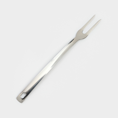 Вилка для мяса Доляна Everyday, h=37×3 см, толщина 3 мм, нержавеющая сталь, серебристая