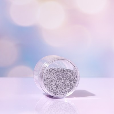 Косметический глиттер в баночке «Серебро», 20 г