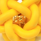 Игрушка резиновая "Молекула" с бубенчиком, 4 см, жёлтая - фото 6625188
