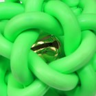 Игрушка резиновая "Молекула" с бубенчиком, 4 см, зелёная - фото 6625192