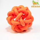 Игрушка резиновая "Молекула" с бубенчиком, 4 см, оранжевая - Фото 1