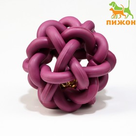 Игрушка резиновая "Молекула" с бубенчиком, 4 см, фиолетовая