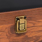 Шкатулка дерево, кожзам под бутылку "Виноград" 3 предмета 35х11х15,5 см - фото 21640176