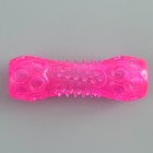 Игрушка-палка из термопластичной резины с утопленной пищалкой, розовая - фото 7060202
