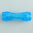 Игрушка-палка из термопластичной резины с утопленной пищалкой, синяя - фото 10293669