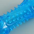Игрушка-палка из термопластичной резины с утопленной пищалкой, синяя - фото 10293671