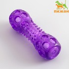 Игрушка-палка из термопластичной резины с утопленной пищалкой, фиолетовая - фото 296399505