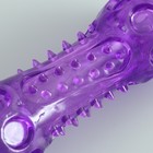 Игрушка-палка из термопластичной резины с утопленной пищалкой, фиолетовая - Фото 4