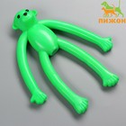 Игрушка для собак "Обезьяна" с пищалкой, 19,5 см, силикон, зелёная - Фото 1