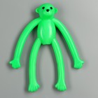 Игрушка для собак "Обезьяна" с пищалкой, 19,5 см, силикон, зелёная - фото 7060214
