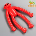 Игрушка для собак "Обезьяна" с пищалкой, 19,5 см, силикон, красная - фото 296068397