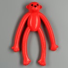 Игрушка для собак "Обезьяна" с пищалкой, 19,5 см, силикон, красная - фото 6625275