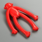 Игрушка для собак "Обезьяна" с пищалкой, 19,5 см, силикон, красная - фото 6625276