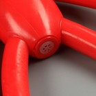 Игрушка для собак «Обезьяна» с пищалкой, 19.5 см, силикон, красная - Фото 4