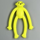 Игрушка для собак "Обезьяна" с пищалкой, 19,5 см, силикон, жёлтая - фото 8789248