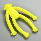 Игрушка для собак "Обезьяна" с пищалкой, 19,5 см, силикон, жёлтая - фото 8789249