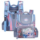 Ранец школьный Стандарт, раскладной, 35×22×12 см, Across 191, наполнение: мешок, серый ACR22-191-9 - Фото 2