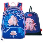 Рюкзак каркасный 36 х 28 х 11 см, Across 198, наполнение: мешок, синий/розовый ACR22-198-4 - фото 25927607