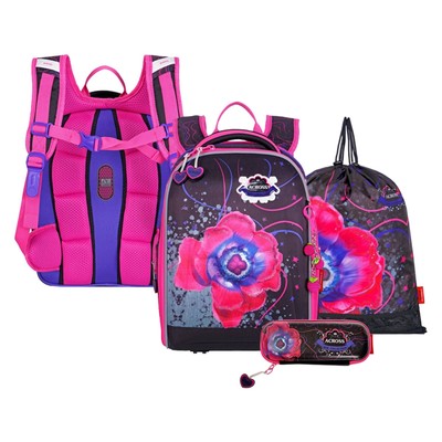 Рюкзак каркасный 35×26×14 см, наполнение: мешок, пенал, Across