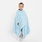 Полотенце детское Крошка Я «Зайчик», 70х140 см, цвет голубой, 100% полиэстер, 360г/м2 - фото 108625350