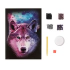 Алмазная мозаика с частичным заполнением на картонной основе «Взгляд волка», 21 х 30 см - Фото 3