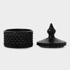 Икорница Доляна «Малифисента», 130 мл, 8.5×10 см, стекло, чёрная - Фото 2