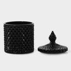 Сахарница Доляна «Малифисента», 280 мл, 8.5×14 см, стекло, чёрная - Фото 2