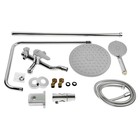 Душевая система ZEIN ZS-1, смеситель, тропическая и ручная лейка 3 режима, латунь, хром - Фото 13