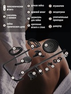 Душевая система ZEIN ZS-3F, смеситель, тропическая и ручная лейка 3 режима, латунь, черный - Фото 5