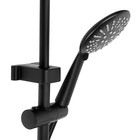 Душевая система ZEIN ZS-3F, смеситель, тропическая и ручная лейка 3 режима, латунь, черный - Фото 9