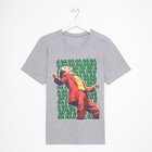 Футболка, светло-серый меланж, A HA HA, размер 48 7887691