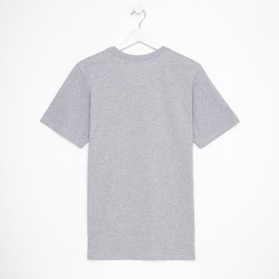 Футболка мужская, цвет светло-серый меланж, A HA HA, размер 58