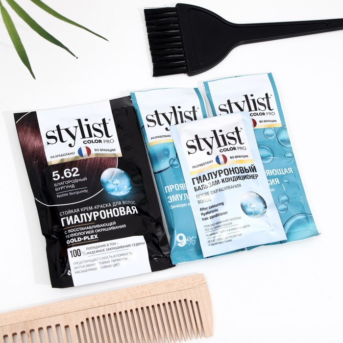 Стойкая крем-краска STYLIST COLOR PRO Гиалуроновая, благородный бургунд, 115 мл 29125