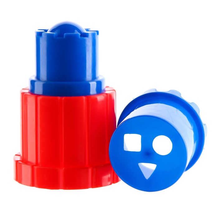 Песочный набор в рюкзаке, Синий трактор, грабли, совок, 3 формочки, ведёрко 1 л 54905