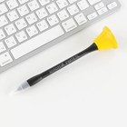 Ручка-колокольчик на подложке «Золотой учитель», пластик, синяя паста, 0.8 мм - Фото 3