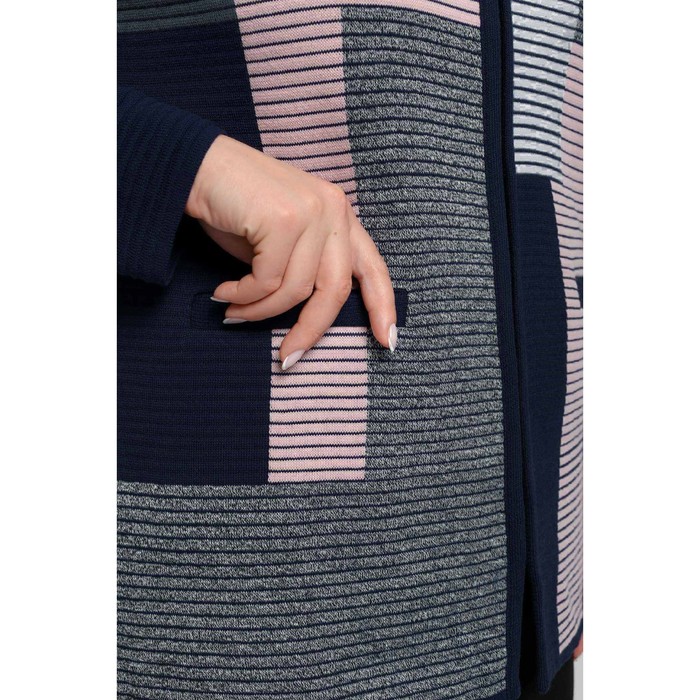 Жакет женский, размер 50, цвет сине-розовый 54914