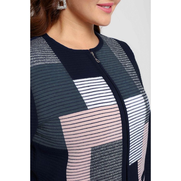 Жакет женский, размер 56, цвет сине-розовый 54915