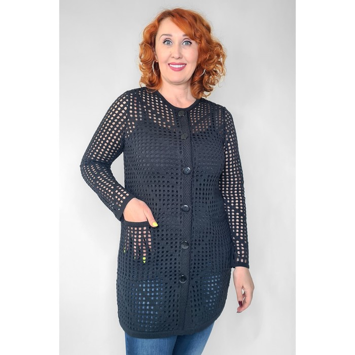 Кардиган женский, размер 52, цвет черный 54920