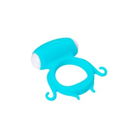 Виброкольцо на пенис A-Toys by TOYFA Sair, силикон, d=2,6 см, цвет голубой