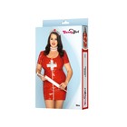Костюм медсестры Candy Girl Eliza: платье, чокер, головной убор, размер 2XL, цвет красный - Фото 3