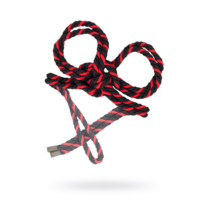 Наручники-оковы из хлопковой веревки «Узел-Омега», 3,5 м, цвет чёрно-красный - Фото 1
