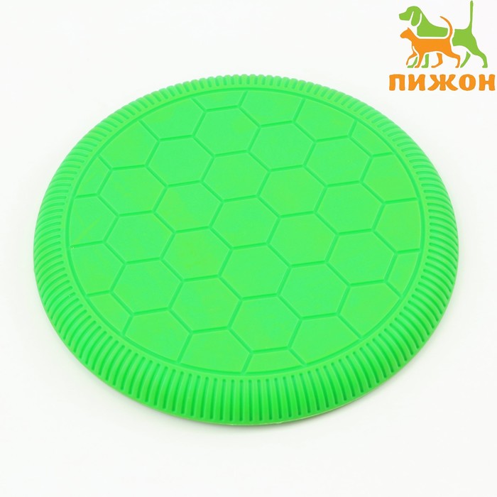 Фрисби "Футбол", термопластичная резина, 23 см, зелёный - Фото 1