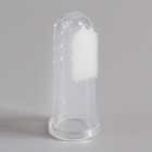 Щётка для чистки зубов животных, 5,5 х 2,5 см, прозрачный контейнер 7 х 4 см - Фото 2