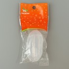 Щётка для чистки зубов животных, 5,5 х 2,5 см, прозрачный контейнер 7 х 4 см - фото 9055027