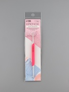 Крючок для вязания, двусторонний, с силиконовой ручкой, d=2/3 мм, 13.5 см, розовый - Фото 6